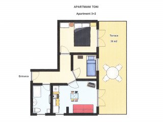 Appartement 4, plattegrond